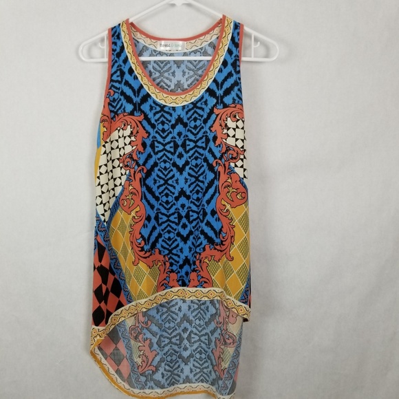 Thread & Tonic Hi-Lo Sleeveless Tribal Print Tunic - Picture 1 of 5